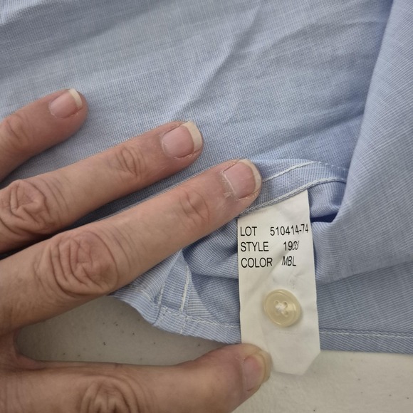 BMW Shirt Womens Large Blue Oxford Button Up Embroidered Logo Cotton Long Sleeve - Picture 6 of 8